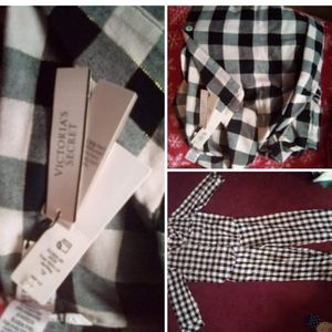 Victoria Secret pink and black pajamas size XL